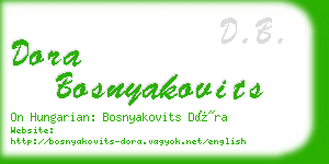 dora bosnyakovits business card